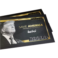 Impresión personalizada oro un millón de dólares de recuerdo Color oro papel de aluminio billete para colección