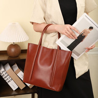 Grands sacs fourre-tout décontractés vintage pour femmes, sacs de luxe en cuir véritable imperméables pour femmes, vente en gros