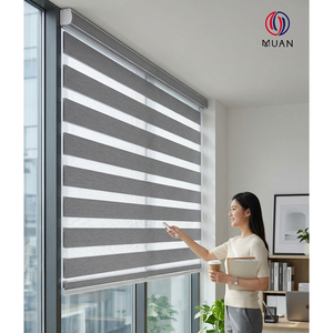 Persianas Zebra Motorizadas <span class=keywords><strong>de</strong></span> Tamaño Personalizado, Día y Noche, Persianas Zebra Eléctricas Alexa, Persianas Motorizadas <span class=keywords><strong>de</strong></span> Aluminio para Ventanas - Product Image 2