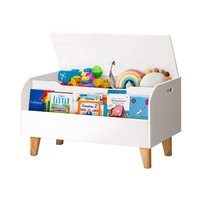 Toffy & Friends-Estantería de madera para niños, armario de almacenamiento, organizador de juguetes, caja de juguetes