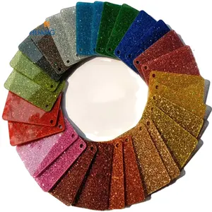 100% neues Material Acryl platte pmma neues Design Farbe Glitter gegossenes Acryl für laser geschnittene Muster Acryl Dekorations platte