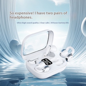 <strong>2</strong> In 1 Q10 Ear Clip Dual Audifonos Two Pairs Double <strong>TWS</strong> Earbuds Digital Display Noise Cancelling Wireless Earbuds - Product Image 3