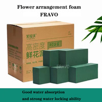 Mousse florale humide verte absorbée par la boue Fleur verte artificielle pour plantes d'intérieur ou décoration murale