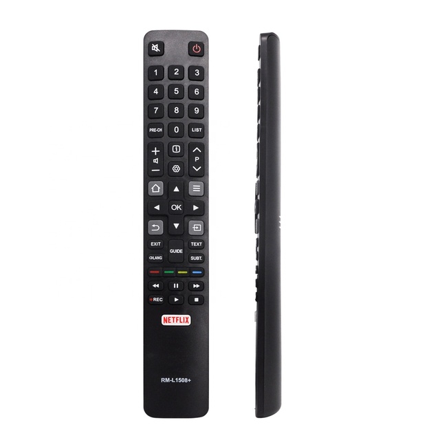 High Quality Multiple Buttons Universal TV Remote Control for All TCL TVs Rolling Code Fixed Code 15m Range OEM Netflix Function