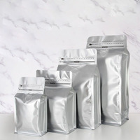 Sac à café avec valve d'échappement unidirectionnelle, emballage d'un kilo, sac à café en grains, sac en aluminium noir givré debout