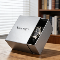 Boîte cadeau biodégradable personnalisée en gros avec tiroir coulissant, gaufrage créatif, design à tirer, boîte en papier pour montres, bijoux, souvenirs