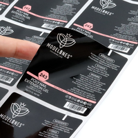 Emballage d'autocollant en feuille d'or mate recyclable de luxe avec logo personnalisé et produit d'impression avec impression d'étiquette personnalisée