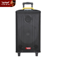 MIC lüks tekerlekler ucuz pil ahşap süper bas tek 12 inç açık Bt mobil DJ USB amplifikatör akustik ses hoparlör