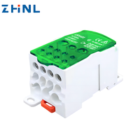 Caja de Conexiones para Instalación en Riel ZHNL UKK, Bloques de Terminales de Salida 80/125/160A, Resistente a la Oxidación, Caja de Conexiones Múltiple de Una Entrada