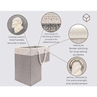 Boîte de rangement en tissu pour escaliers moquettés, panier d'escalier pliable au design unique avec couvercle pour organiser les vêtements sur l'escalier