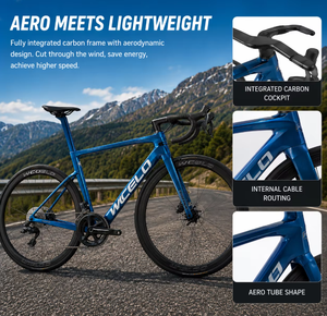 จักรยานเสือหมอบคาร์บอนไฟเบอร์ทั้งคัน 12 สปีด เบรคไฮดรอลิกดิสก์ Ultegra Di2 ล้อเบา ทนทาน กันน้ำ สำหรับการแข่งขัน แอโร - Product Image 3