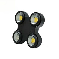 Luces de Escenario Impermeables de 4 Ojos, 4x100W, Luz de Audiencia, Blanco Frío + Blanco Cálido, Luz Cegadora LED COB para DJ, Discoteca, Boda, Iglesia