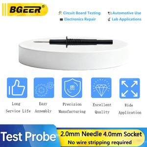 مسبار فولاذي فائق الحدة بقطر 2 مم مع قابس 4 مم للقياسات الرقمية واختبارات الكهرباء - Product Image 4