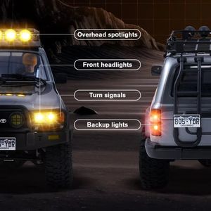 Para FCX10 LC80 RS Land Cruiser RTR 1/10 RC, Vehículo Todoterreno Eléctrico de 4 Canales con Alcance de 200m, con Cable USB para Adultos - Product Image 5