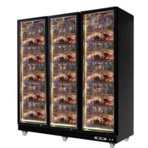 Nuelead NE-326 Armoire de maturation à sec en acier inoxydable à grande capacité avec trois portes en verre, étagères, roues, refroidissement par air, contrôle numérique - Product Image 6