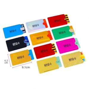 Xdh1811 Rfid Blocking Credit Holder Custom Logo Bank Antiscan Foil <b>Pocket</b> Anti-Rfid Pet <b>Plastic</b> Smart Card Sleeve - Product Image 2