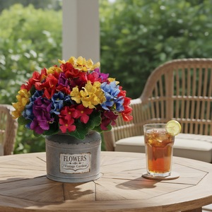 Wholesale <b>Artificial</b> <b>Hydrangea</b> <b>Flower</b> For Home Table Floral Decor Wedding Layout Outdoor Landscape Engineering Decoration - Product Image 6