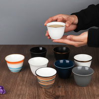 Service à Thé Cawa Saoudien en Porcelaine Fait Main Personnalisé, Tasse à Thé Arabe en Céramique Unique, Vente en Gros