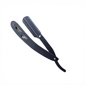 Custom Logo Stainless Steel Reusable Straight Sliding <b>Razor</b> Barbers Professional Cut Throat Shavette Eco-Friendly Salon Face Use - Product Image 3
