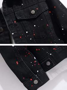 แจ็คเก็ตยีนส์ขายาวมีรอยขาดสำหรับผู้ชายเสื้อแจ็คเก็ตผ้ายีนส์แนวสตรีทปรับแต่งได้สำหรับผู้ชาย2025 - Product Image 2