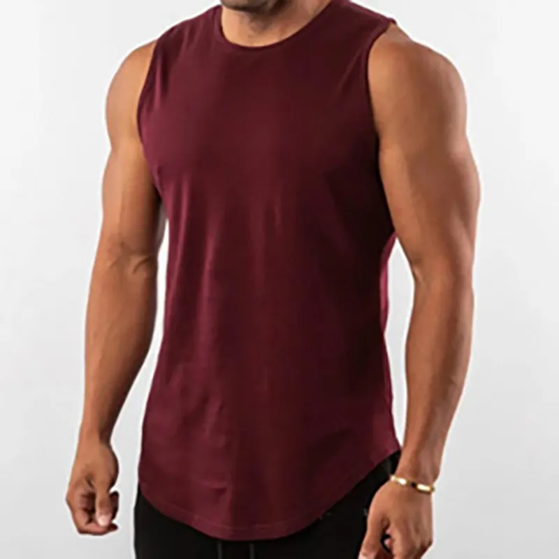 Plain Sports Tank Top Man Training Wear Quick Dry Gym Vest
