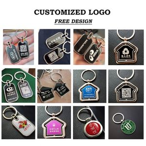 Custom Logo Keyring Keychain Sublimation Key Chain <b>Ring</b> Metal <b>Blank</b> Keychain Zinc Alloy Free Customized Promotional Gifts - Product Image 5