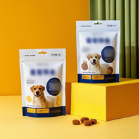 Sacs personnalisés imprimés pour aliments pour animaux, pochettes refermables transparentes à fenêtre, sacs de stockage haute barrière pour nourriture pour chats et chiens