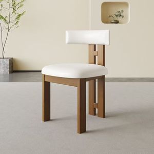 <span class=keywords><strong>Chaise</strong></span> de Salle à Manger en Bois Massif Rembourrée de Style Scandinave <span class=keywords><strong>Moderne</strong></span> pour Visiteur, <span class=keywords><strong>Chaise</strong></span> de Restaurant Design Nordique en Cuir - Product Image 3