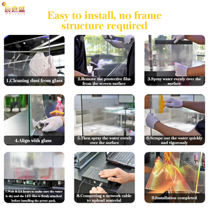 Custom Ultra-Thin LED Transparent <b>Film</b> Flexible Screen P20 Retail Store Shopping Mall Led Glass Advertising CJ-LEDB20 Transparen - Product Image 5