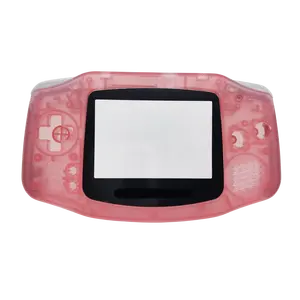 Replacement housing shell for GBA Nintendo Game Boy Advance with Screen Lens Clear Pink