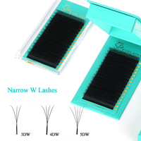Nouveaux cils pré-faits fins et doux à effet mat, en forme de 3DW, 4DW, 5DW, extensions de cils en gros, plateaux de cils Clover, cils brésiliens