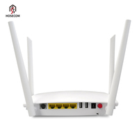 Router Inalámbrico de Fibra Óptica Wifi AC1200 de Doble Banda Wifi 5 de 1200 Mbps con 4 Puertos LAN RJ45, VoIP, USB, Módem XPon ONU para FTTH