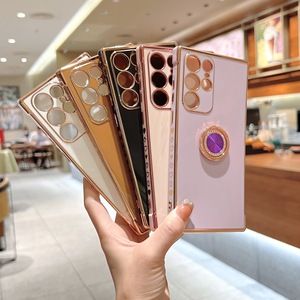 Fundas de teléfono suaves chapadas estilo ns para Samsung <span class=keywords><strong>Galaxy</strong></span> 21, fundas galvanizadas con borde de anillo para iPhone - Product Image 1