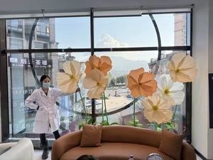 Fiori Giganti Autoportanti per Vetrine, Esposizione per Negozi, Fiori Artificiali Giganti in Carta per Decorazioni Matrimoniali - Product Image 5