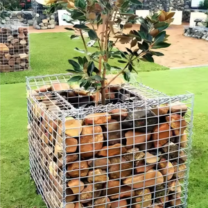 גביונים ממתכת מגולוונת 50x50x50 ס\"מ עם רשת 5x10 ס\"מ לגדרות בטיחות ועיצוב גינות בתים - Product Image 5