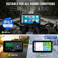 Écran tactile IPS 6,25 pouces avec CarPlay sans fil, Android Auto, navigation GPS, audio, BSD, TPMS, DVR, caméra de recul pour moto