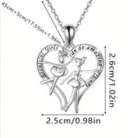 2025 Bijoux de danse Cadeau Sterling Collier Ballerine Deux Ballet Danseur Coeur Collier pour Femmes