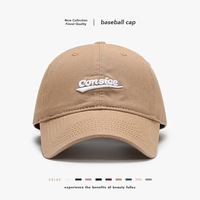 Verano nueva letra 3D bordado suave superior lavado Unisex al aire libre montar viaje europeo-americano gorra de béisbol hebilla de Metal común
