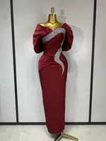 Damen Schulterfreies Rückenfreies Glänzendes Strass-Bandage-Bodycon-Kleid Sexy Geburtstags-Abendparty-Ballkleid