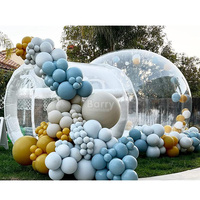 Maison de rebond de fête blanche gonflable 3M/4M de diamètre dôme Igloo en cristal clair extérieur tente de ballon à Air chaud dôme à bulles à vendre