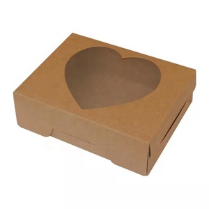 Customize Cheesecake Kraft Paper Food square Plastic <b>Transparent</b> <b>Cake</b> <b>Box</b> Birthday - Product Image 6