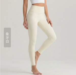 Women's High Waist Solid Berry Yoga <b>Leggings</b> Full Length Spandex/<b>Nylon</b> Quick Dry Elastic Waist Simple Stretch - Product Image 6