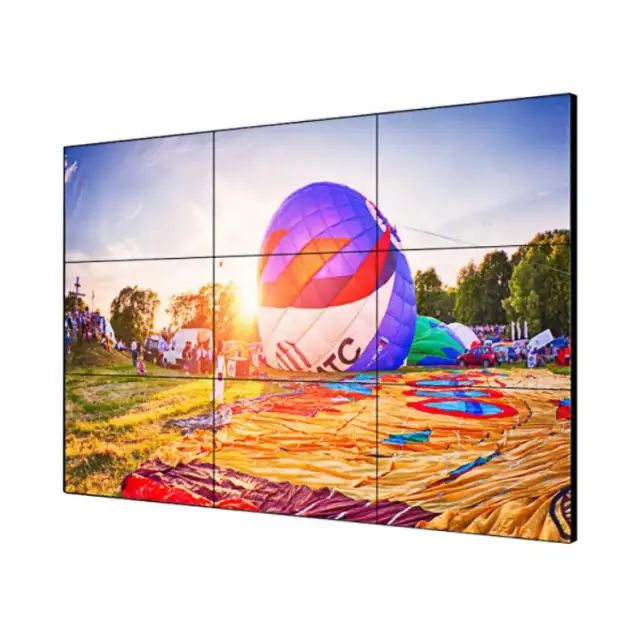 Exibição de vídeo tv digital lcd 4k personalizada, arte personalizada 43 46 49 55 65 polegadas, grande 1080p 2x2 3x3 tft