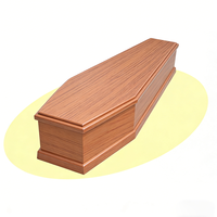 Cercueil funéraire standard en bois de Paulownia de 30 mm, style européen, finition mate