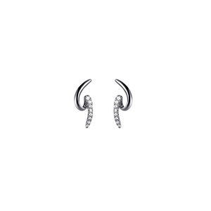S925 Sterling Silver Stud Bông Tai Cá Tính Phi Tiêu Thích Hợp Thiết Kế Nhạy Cảm Dòng Hàng Khoan Đôi Cong Tai Móc Thời Trang - Product Image 2