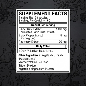 Capsules d'extrait d'ail noir vieilli OEM ODM 1000mg, 120 unités, en vrac, marque privée - Product Image 2
