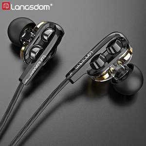 Langsdom-<span class=keywords><strong>auriculares</strong></span> de Metal D4c con <span class=keywords><strong>cable</strong></span>, cascos dobles deportivos Hifi estéreo con Supergraves para <span class=keywords><strong>Iphone</strong></span> - Product Image 4