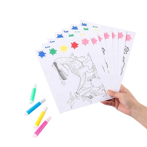 Kid Cartoon Water Gouache Doodle Kunst Papier Speelgoed En Water Tekening Pijnstillend Boek Met Pigment - Product Image 5