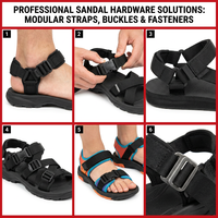 Boucle réglable en plastique pour accessoires de chaussures, boucle triangulaire pour sandales d'extérieur