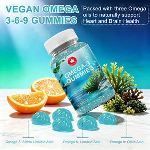 Gommes à mâcher à l'huile de poisson oméga 3 DHA sans sucre avec vitamine C pour soutenir la santé du cœur, des yeux et du cerveau des adolescents, des adultes et des personnes âgées - Product Image 2
